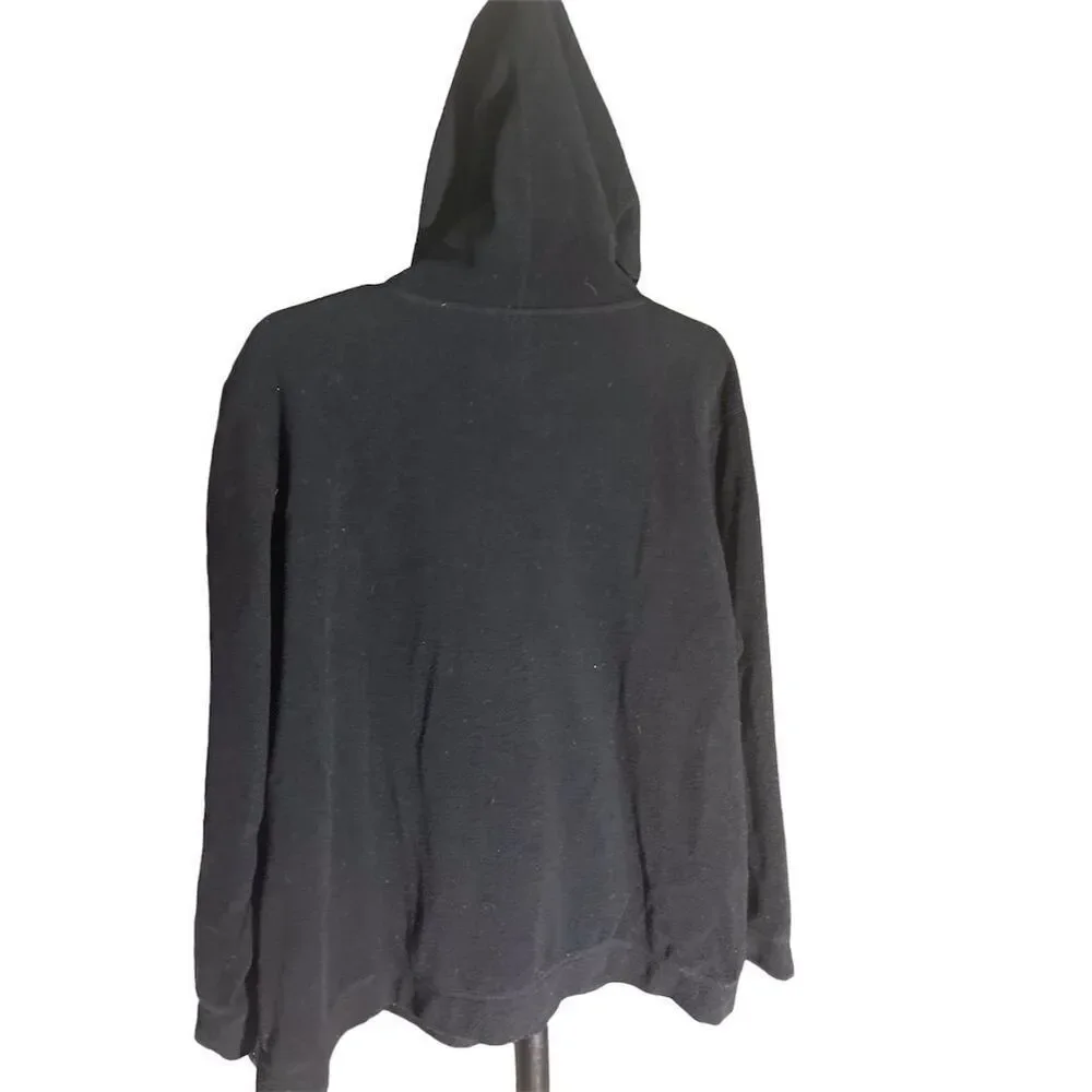 Looney Tunes Women's 2XL Black Feisty Cat Hooded Full Zip Sweater